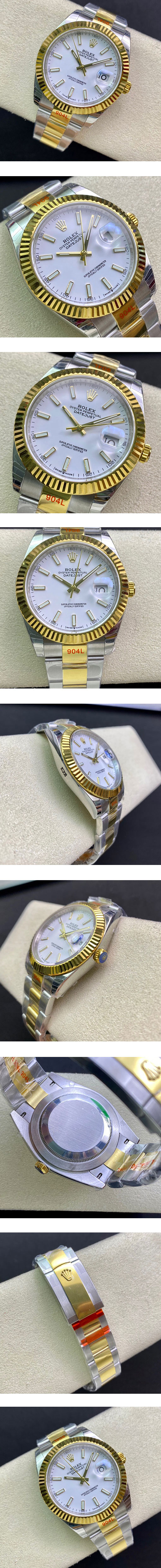 ロレックス最新入荷 デイトジャスト41 M126333-0016 ホワイト 3235ムーブメント搭載！N級品ブランドコピー腕時計